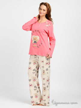 Пижама Aqua (одежда) женская, цвет розовый / молочный