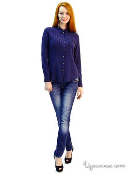 Блуза MONDIGO женская, цвет фиолетово-синий