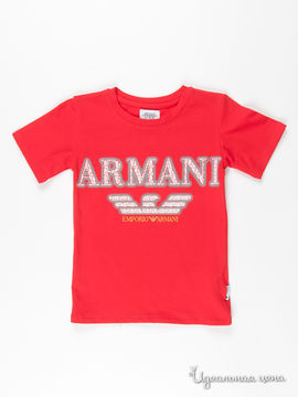 Футболка Armani junior для мальчика, цвет красный