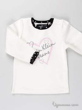 Лонгслив Calvin Klein Jeans для девочки, цвет молочный