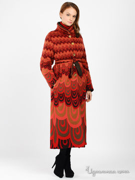 Пальто двухстороннее Roberta di Camerino женское, цвет красный / болотный