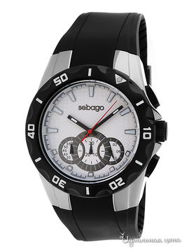 Часы SEBAGO мужские, цвет серебристо-черный