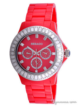 Часы SEBAGO женские, цвет красный