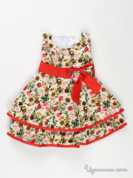 Платье ZARA для девочки, цвет молочный / мультиколор