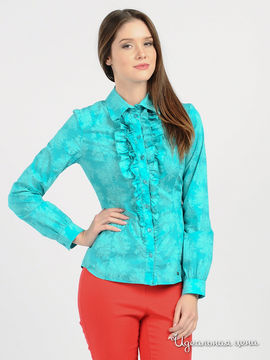 Блуза Finn-Flare женская, цвет бирюзовый