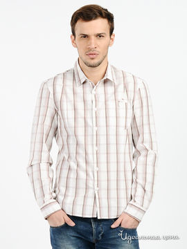 Рубашка Finn-Flare мужская, цвет белый / мультиколор