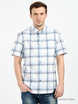 Рубашка Finn-Flare мужская, цвет белый / синий