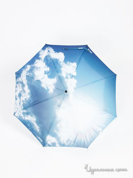 Зонт складной Moschino женский, цвет белый / синий