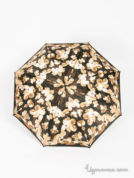 Зонт складной Ferre женский, цвет черный / коричневый