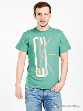Футболка Calvin Klein Jeans, цвет зеленый
