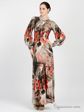 Платье Adzhedo женское, цвет серый / красный