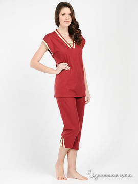 Пижама WADIMA женская, цвет бордовый