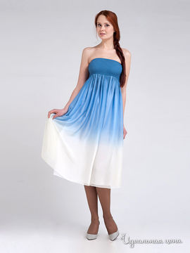 Платье Levall женское, цвет голубой / белый