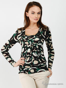 Блуза Sevite женская, цвет коричневый / зелёный