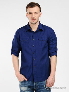Рубашка GAS мужская, цвет синий