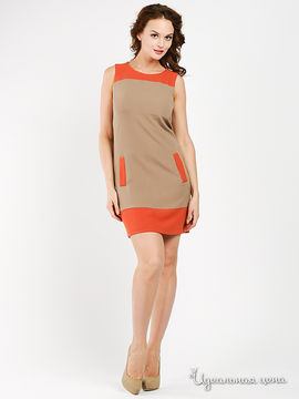 Платье Twister женское, цвет мокка / оранжевый