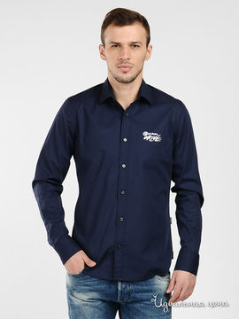 Рубашка Moschino мужская, цвет темно-синий