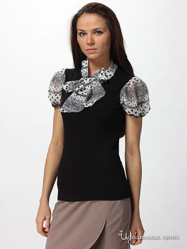 Блуза Afrodite Mode Collection женская, цвет бело-черный