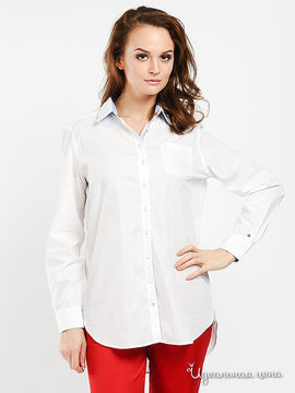 Рубашка Tommy Hilfiger женская, цвет белый