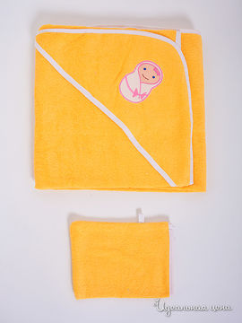 Комплект для купания ДМ текстиль, цвет ярко-желтый, 103х87; 22х15 см.