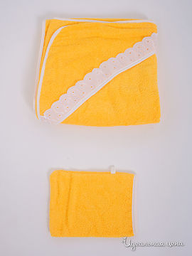 Комплект для купания ДМ текстиль, цвет ярко-желтый, 103х87; 22х15 см.