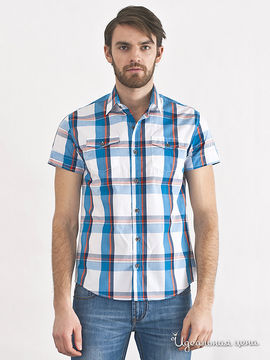 Рубашка LiberaVita мужская, цвет синий / белый