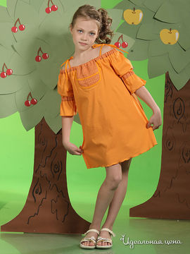 Платье Мадама для девочки, цвет оранжевый