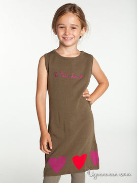 Платье Le Petit Marcel для ребенка, цвет хаки