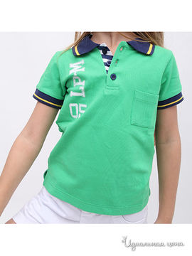 Футболка-поло Le Petit Marcel для девочки, цвет зеленый