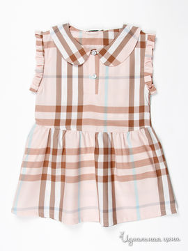 Платье BURBERRY для девочки, цвет розовый / принт клетка