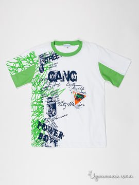Футболка VIDay Collection для мальчика, цвет белый /зеленый