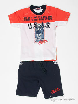 Комплект (футболка, шорты) Tandem для мальчика, цвет оранжевый / синий