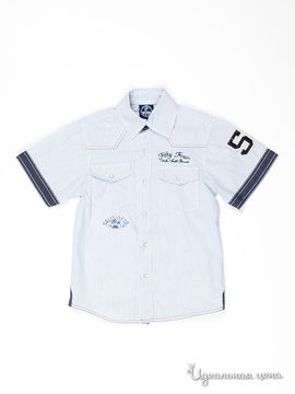 Рубашка WPM для мальчика, цвет белый / принт полоска