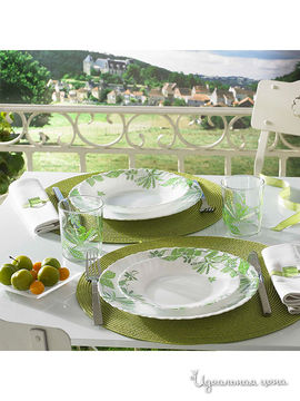 Набор столовый LUMINARC, цвет зеленый, 19 предметов