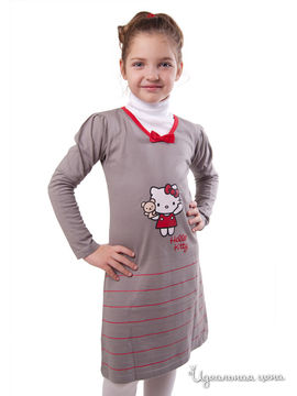 Платье Cartoon brands "HELLO KITTY" для девочки, цвет серый