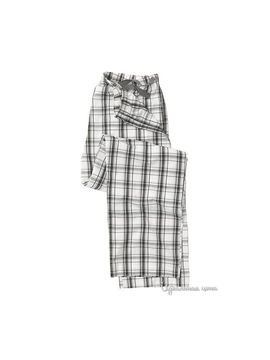Пижама с брюками Savile Row мужская, цвет серый-белый / клетка