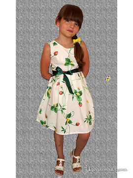 Платье Figaro для девочки, цвет белый / зеленый