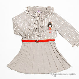 Платье Etti Detti для девочки, цвет серый