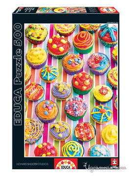 Паззл 500 деталей "Разноцветные кексы" Educa