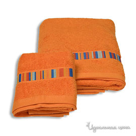 Набор полотенец Caleffi, цвет оранжевый, 40х60 + 60х110 см
