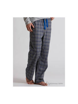 Пижама-брюки Savile Row, цвет серый, синий, клетка