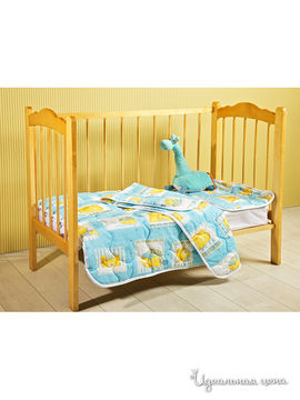 Одеяло и подушка Fani 40х60+110х140, цвет голубой