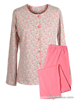 Пижама женская MUZZY, цвет серый, розовый