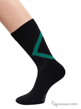 Носки мужские, упаковка 10 шт., цвет черный/зеленый