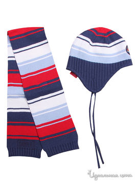 Комплект (шапка, шарф) COCCODRILLO для мальчика, цвет  мультиколор