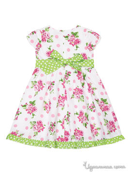 Платье Playtoday для девочки, цвет   белый, салатовый, розовый