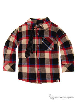 Рубашка Mini Shatsu для мальчика, цвет красный, черный