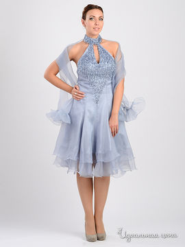 Платье LUXO, цвет серо-голубой
