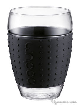 Набор бокалов, 2 шт Bodum, цвет чёрный, объем 0,45 л