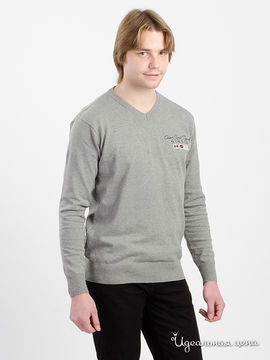 Пуловер с V-образным вырезом CBK,цвет серый меланж